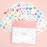 PLEPLE Love in life heart sticker 12 sheet set