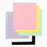 2NUL Biscuit wide A6 6 ring blank note paper refill set