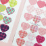 ICIEL Newtro large check heart paper sticker set