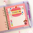 Jam Studio Color wide A6 6 ring grid note paper refill set