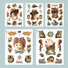 NACOO Cat self-cut paper and clear sticker set
