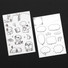2 sheets of set - PLEPLE Bodle Removable Sticker and Speech Bubble Sticker Set