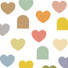 Todaygoods Craft Color Paper Arch Heart Sticker Pack