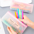 Usage example of Brisk Style Clear And Pink Zipper Pencil Case