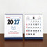 Indigo 2027 Lunar Korean Retro Monthly Desk Calendar