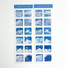 Mingkit White Cotton Squared Star Glitter Sticker