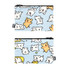 Maltese Puppy Pattern Flat Zipper Pouch