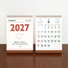 Indigo 2027 Lunar Retro Monthly Desk Calendar