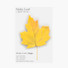 Maple leaf yellow sticky memo notes Small