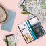 Classy plain RFID blocking long passport case