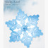 Snow flower transparent sticky memo (blue)