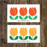 UNIVERSAL CONDITION Tulip Pattern Small Memo Card Set