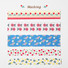 Gentle Wave floral paper stickers