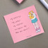 Memowang pastel hug illustration memo pad 