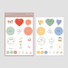 Bonjour Hello Illustration Paper Sticker Set