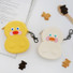 ROMANE Brunch brother duck silicon zipper pouch with keychain
