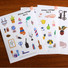 Oh my vintage illustration deco sticker set 01 