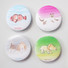 Hello Today Hushed brown hand drawing round magnet 