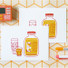 Jam Studio Orange juice message card with envelope
