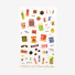 Daily transparent deco cute sticker - Snack
