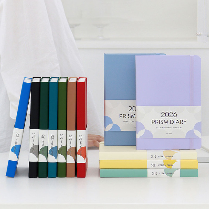 A collection of Prism Planners in various colors, showcasing the product's established and trusted line.