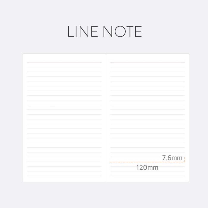 Lined note pages for capturing detailed thoughts and ideas.