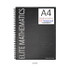 Black - 2young Elite Mathematics half perforated line blank notebook
