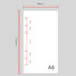 Size - Wanna This Palette grid A6 size 6 holes paper refills set