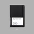 Black - Indigo Prism 200 hardcover grid notebook with elastic band