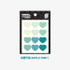 Apple mint - Heart large clear sticker set of 3 sheets