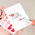 Example of usage - Heart large clear sticker set of 3 sheets