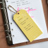 Usage example - Play Obje Classy Label Sticky Notepad with Ball Chain