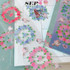 FlyFlyUnicorn Flower Frame Glitter Paper Sticker 