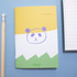 Panda - Hushed Brown Face Small Lined Notebook