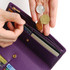 Zippered pocket - Wide pass slim clutch wallet