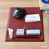 Burgundy - Play obje Square tray with mouse pad