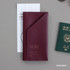 Burgundy - Iconic Slit passport cover case holder wallet