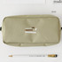 Beige - 2NUL Bulky zipper pencil case pen pouch