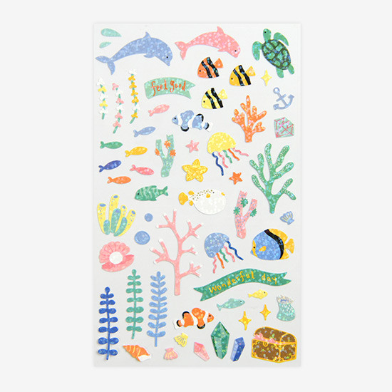 Dailylike Under the sea hologram removable sticker