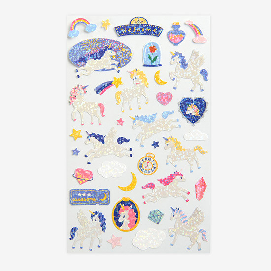 Dailylike Unicorn hologram removable sticker