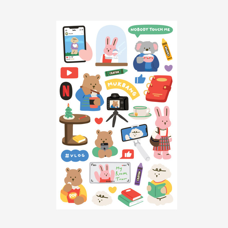 Dailylike My buddy vlog removable paper sticker