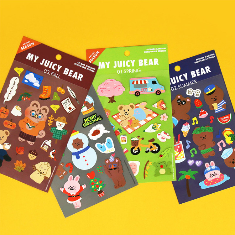 Project season my juicy bear removable sticker