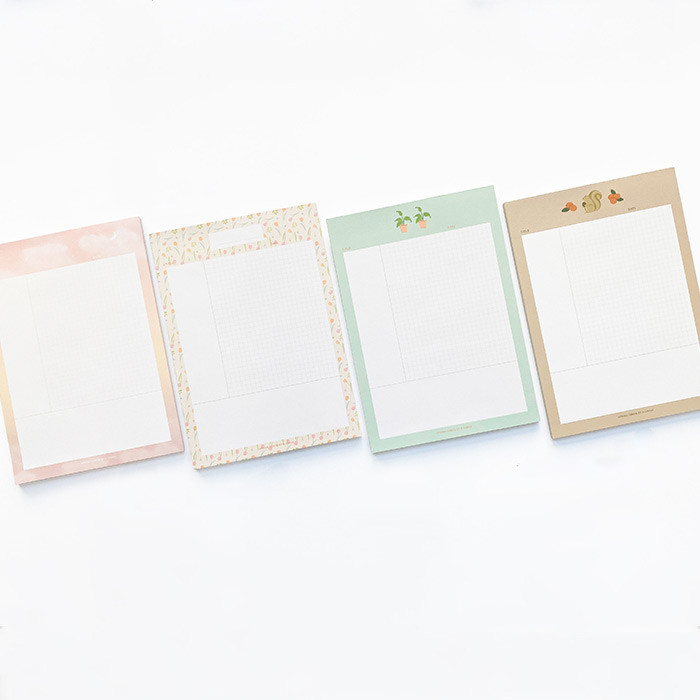 O-CHECK Vertical B5 Cornell study notes grid notepad