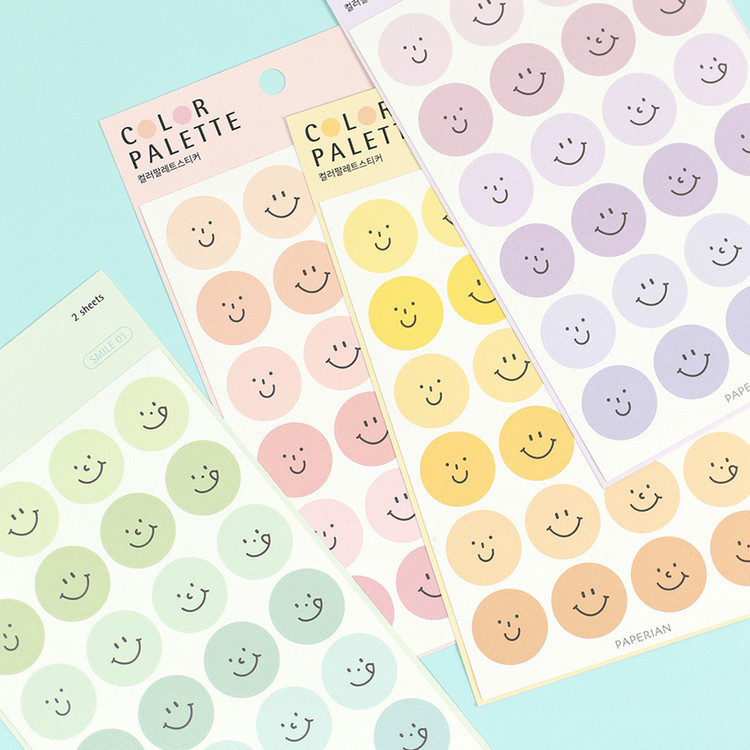 PAPERIAN Color palette Smile deco sticker set