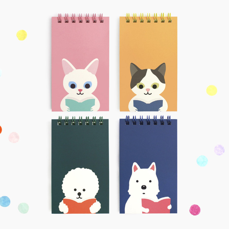 Bookfriends Reading pet wire-bound grid writing pad