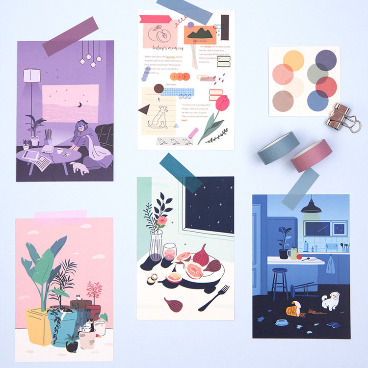 Ardium Memory of twelve months postcard set