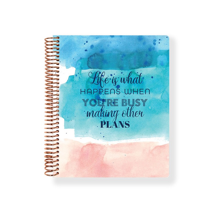2021 Watercolor Quote spiral dated weekly planner
