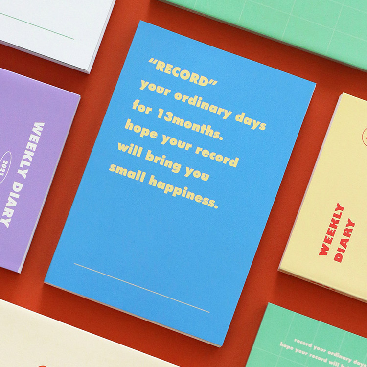 Indigo 2021 Colorful and Basic dated weekly diary planner