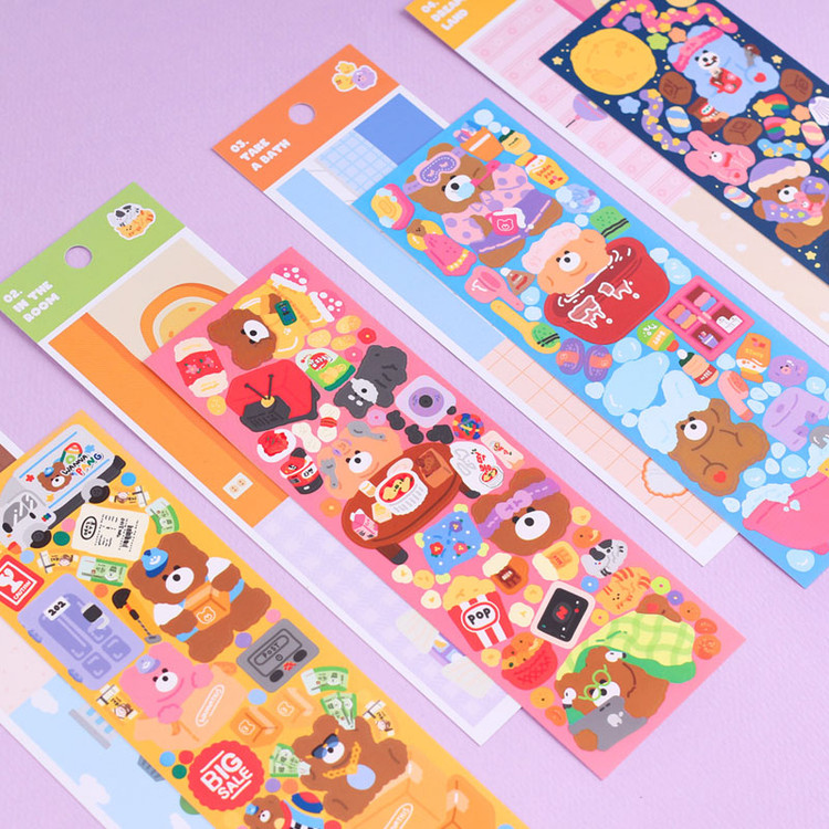 Wanna This Today Monggeul bear removable sticker seal