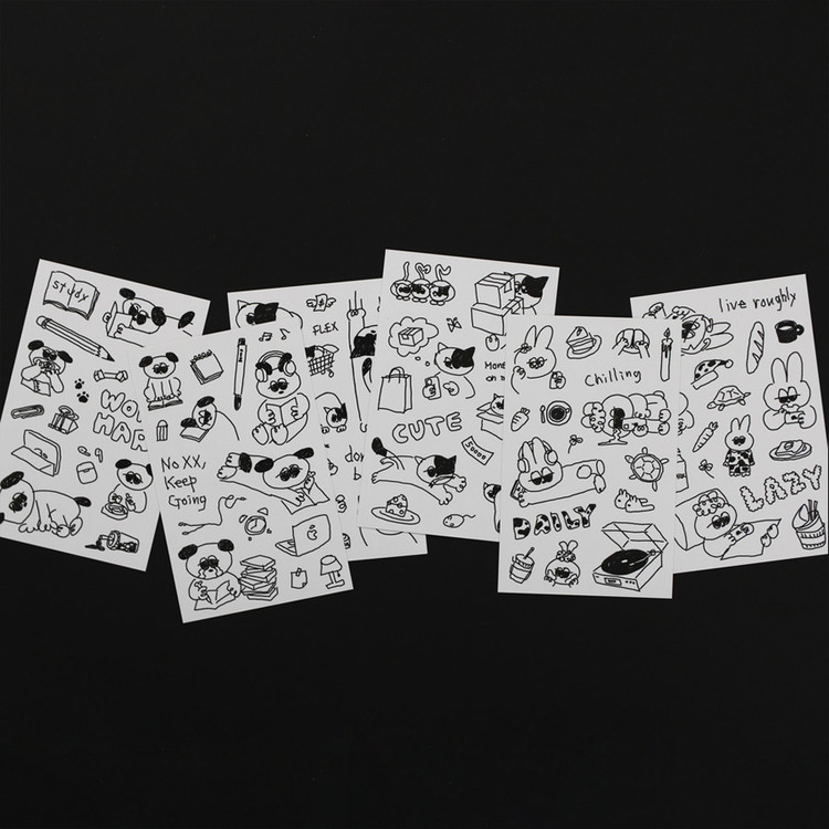 After The Rain Daily Drawing Paper Sticker Set
